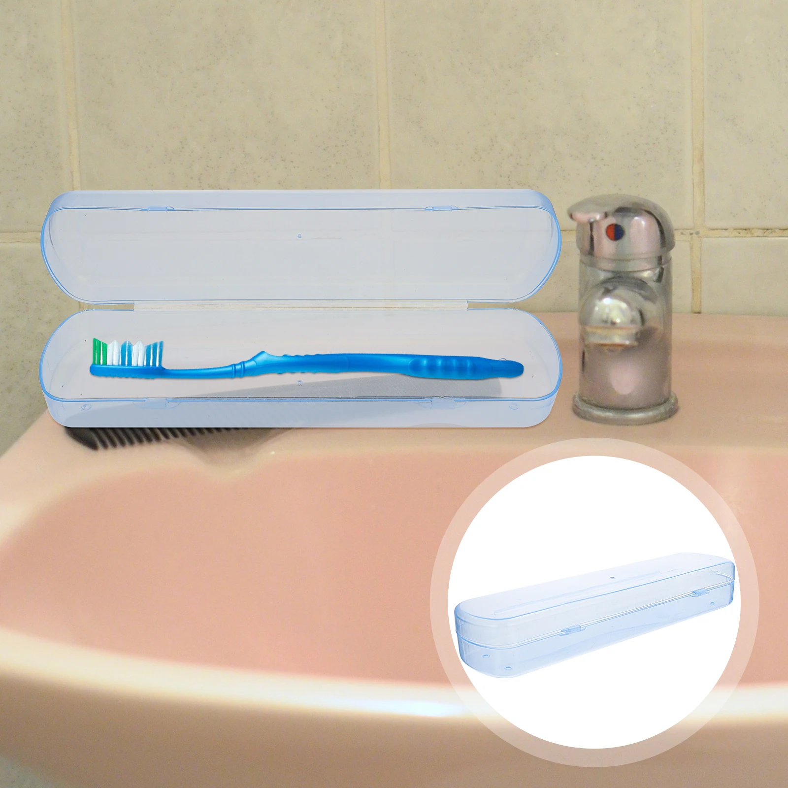 

4pcs Travel Holder Plastic Toothpaste Portable Container For Camping Business Outdoor Toothbrush Case Storage Box Organizer Case