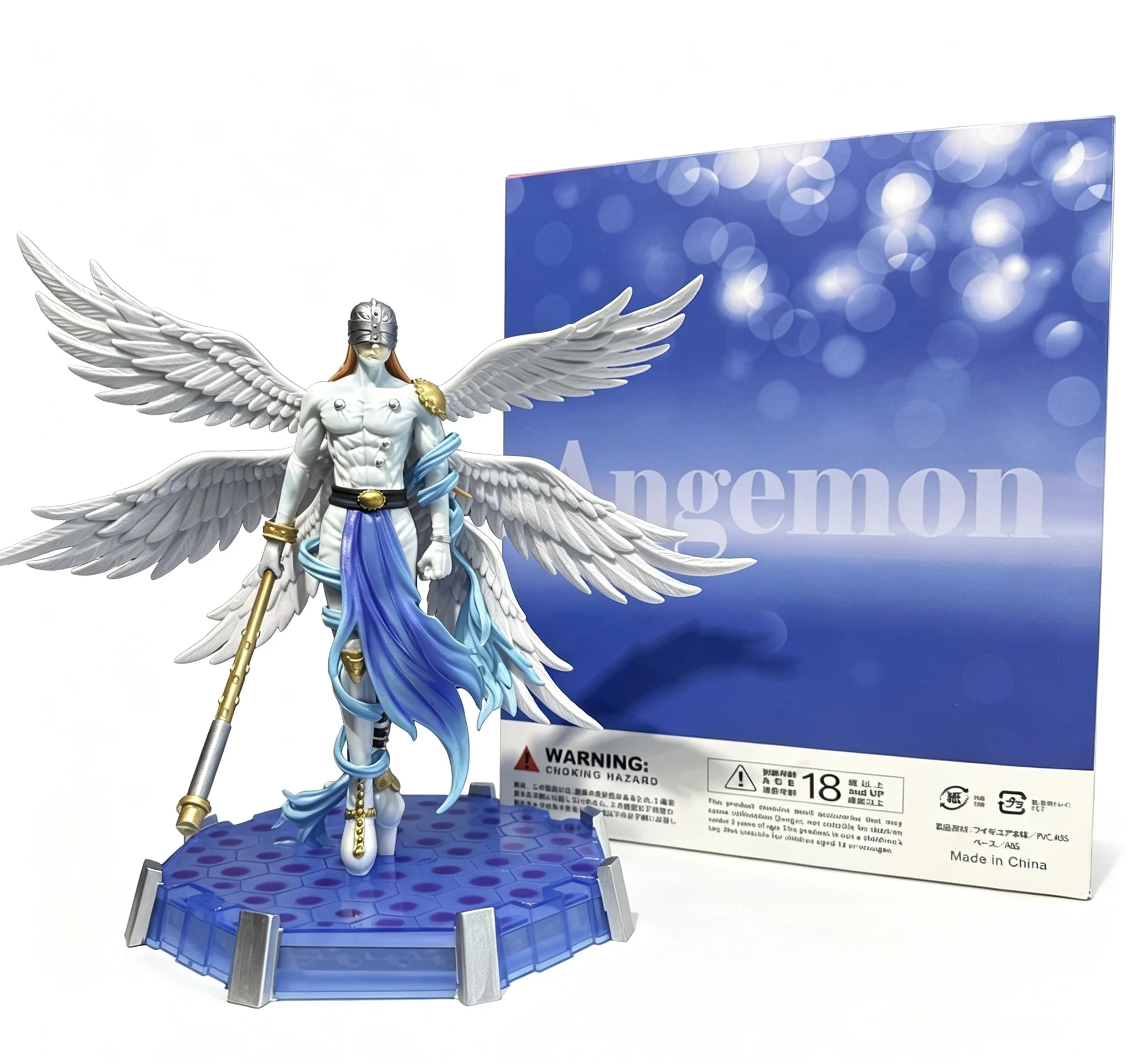 

Light‑Up Color Box Version, Actual Shot Digimon Series Angemon & Angewomon GK Figure, Anime Statue Ornament, Trendy Toy Gift