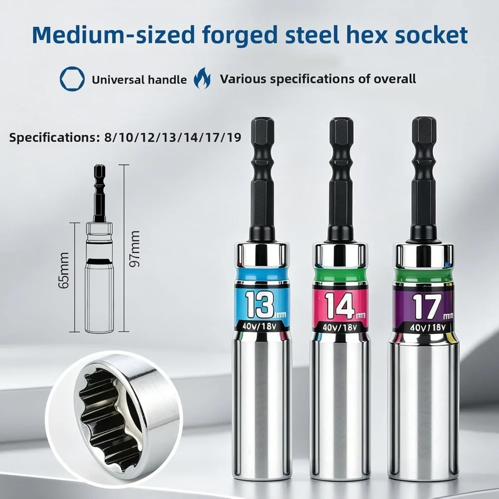 7pcs-quick-swap-1-4-inch-swivel-impact-silver-universal-deep-adapter-alloy-steel-metric-kit-machinery-maintenance