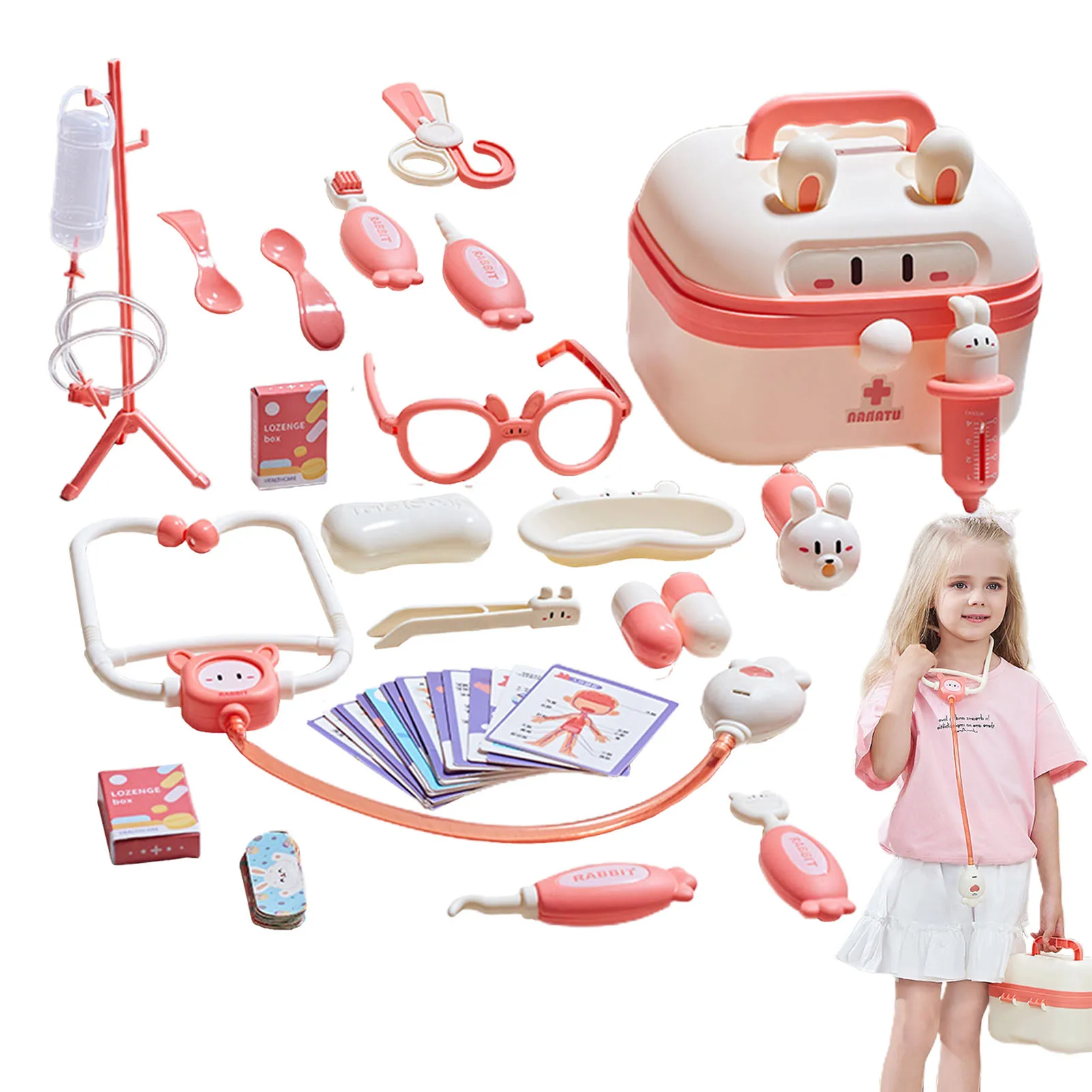 1 Set Medical Toy Kids Doctor Pretend Role Play Kit Simulation Dentist Box Girls Educational Game Toys For Kids Stethoscope Toys