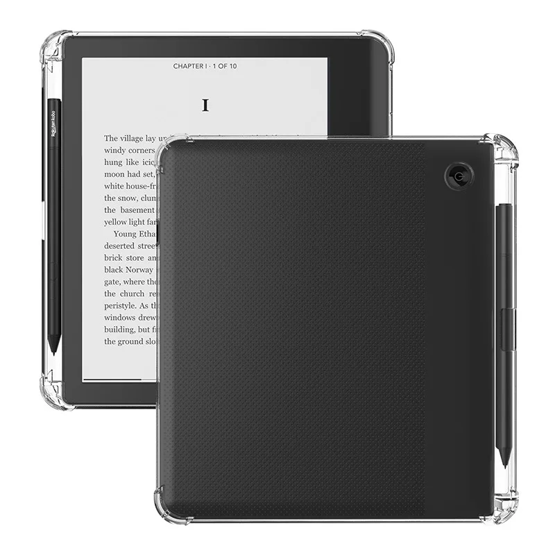 Transparent TPU Soft Back Cover Protective Shell Funda Shockproof Case for Kobo Elipsa/Elipsa 2E/10.3inch With Pen Slot Case