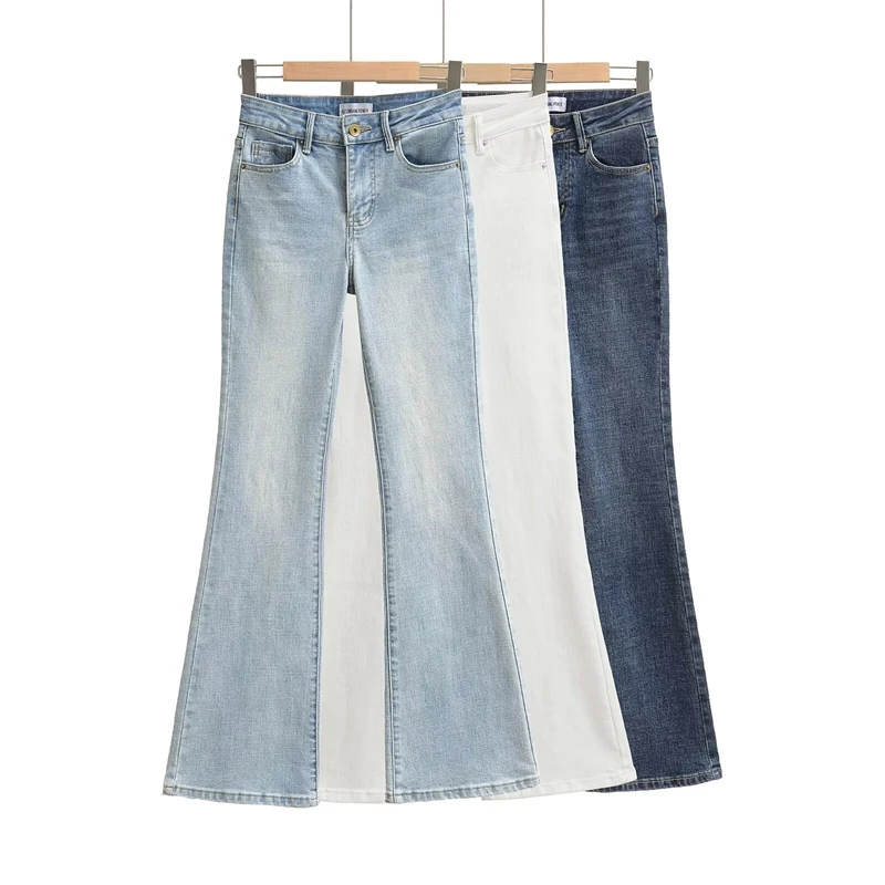 

Women High Waist Stretchy Denim Flare Jeans Slim Fit Casual Fashion Trousers