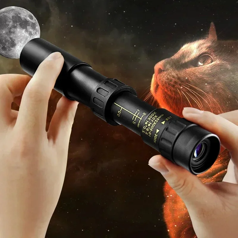 

Portable Strong Telescope 10-300X Zoom HD Professional Monocular Long Reach Night Vision Monocle For Hunting Telescope