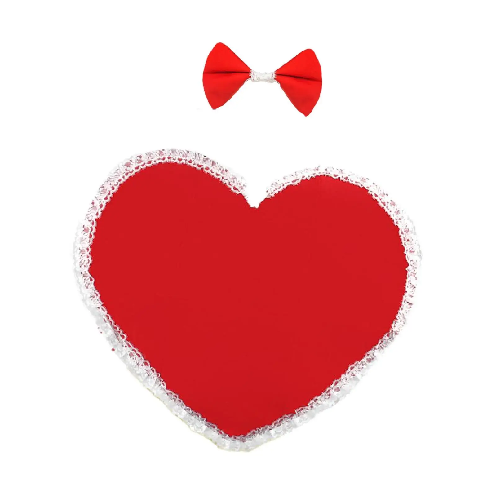 

Heart Shaped Goose Outfit with Bow Headdress Yard Statue Costume Goose Clothing for Home Living Room Lawn Garden Balcony