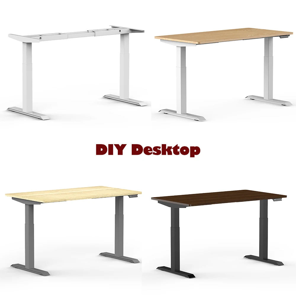 Easy to Install Modern Dual Motor Electric Lifting Adjustable Iron 2 Legs Sit Stand Desk Base Frame with 1000N Load Capacity
