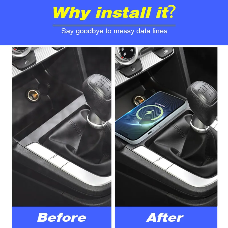 Car Phone Holder Wireless Charger Fast Mobile Phone Wireless Charging Panel For Hyundai Elantra Ad /Avante Accessories 2018