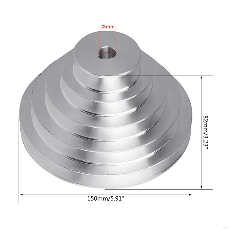 Koło pasowe aluminium 400D typu A, 5-stopniowe, o średnicy zewnętrznej 150 mm, do paska rozrządu