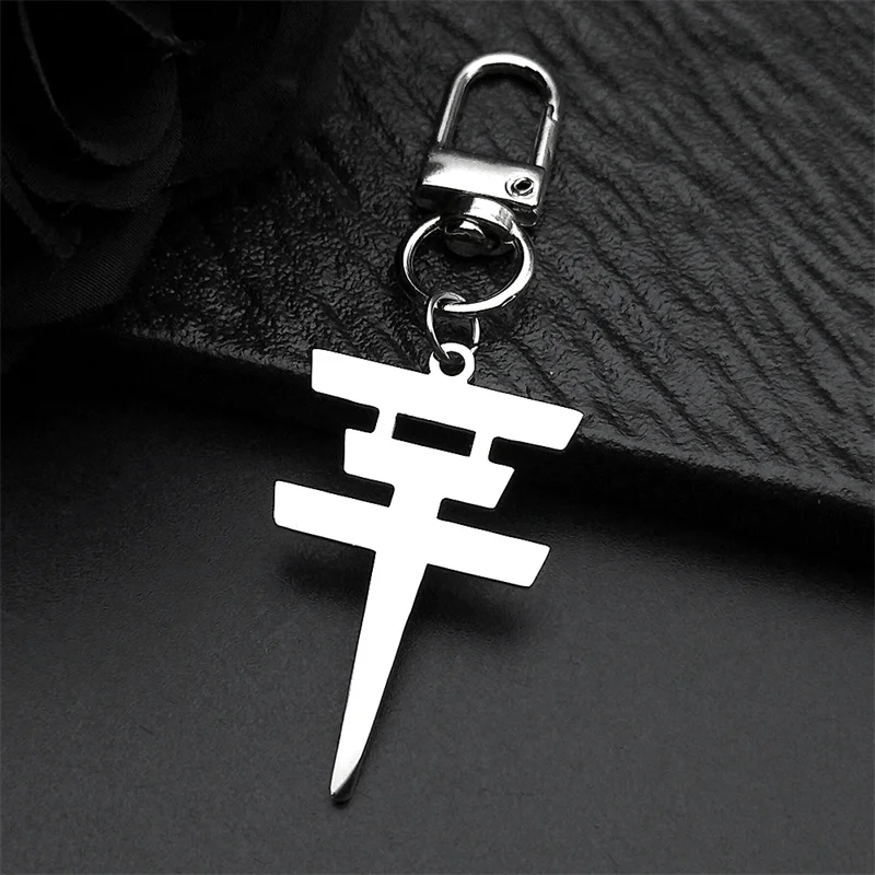 Stainless Steel Tokio Hotel Key Chain For Men Women Hip Hop Rock Gold Color Pendant Music Band Keyring Jewelry Gifts