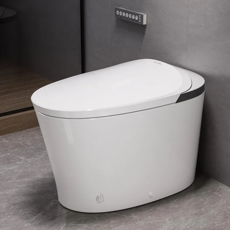 Smart Toilet with Bidet Built-in Heated Seat Booster Pump Auto Flush Warm Water Air Dryer Deodorization for Bathrooms