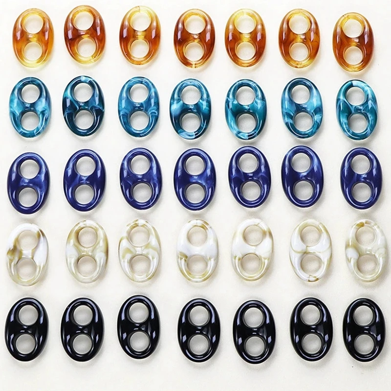 40pcs/lot 22*32mm Acrylic Buckle Beads DIY Glasses Chains Mask Chains Earrings Necklace Mobile Chains Accessories Z2111