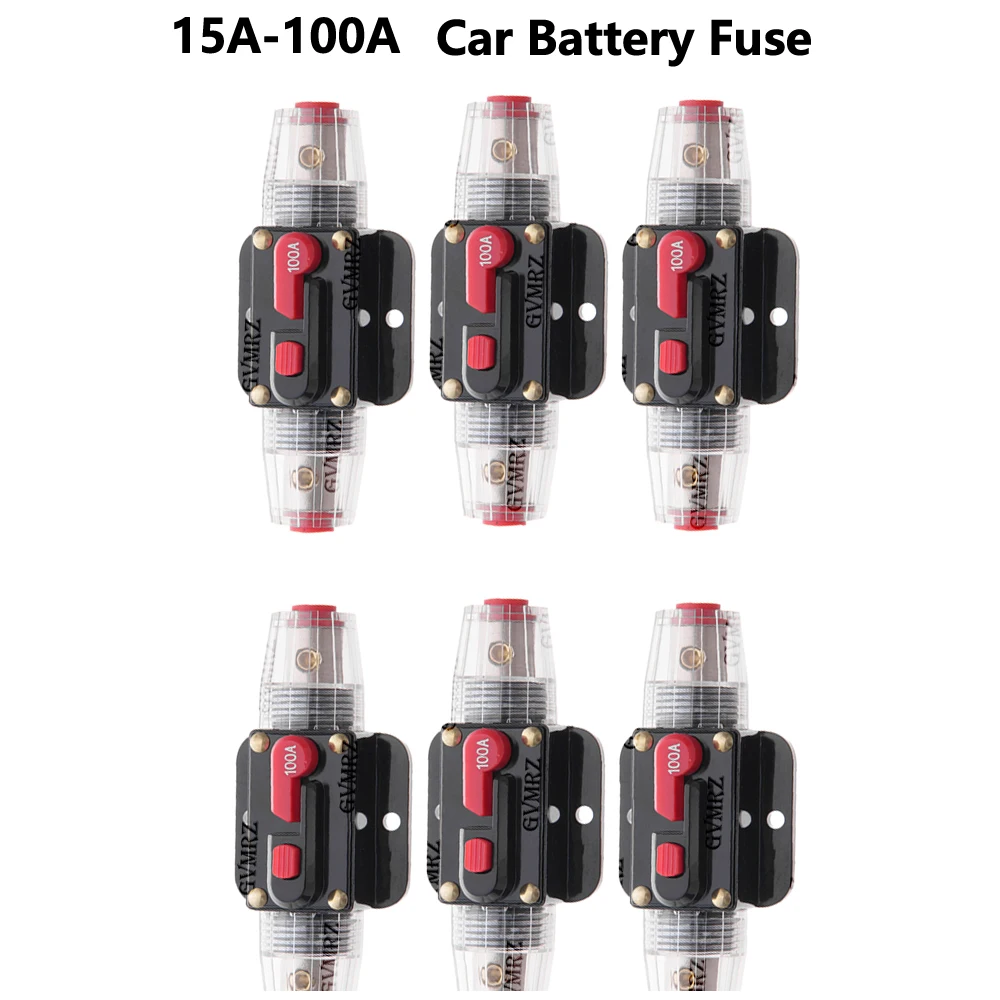 15A-100A 15A 20A 30A Car Battery Fuse Automatic Reset Audio Stereo Amplifier Fuses Overload Protection Adapter Auto Accessories