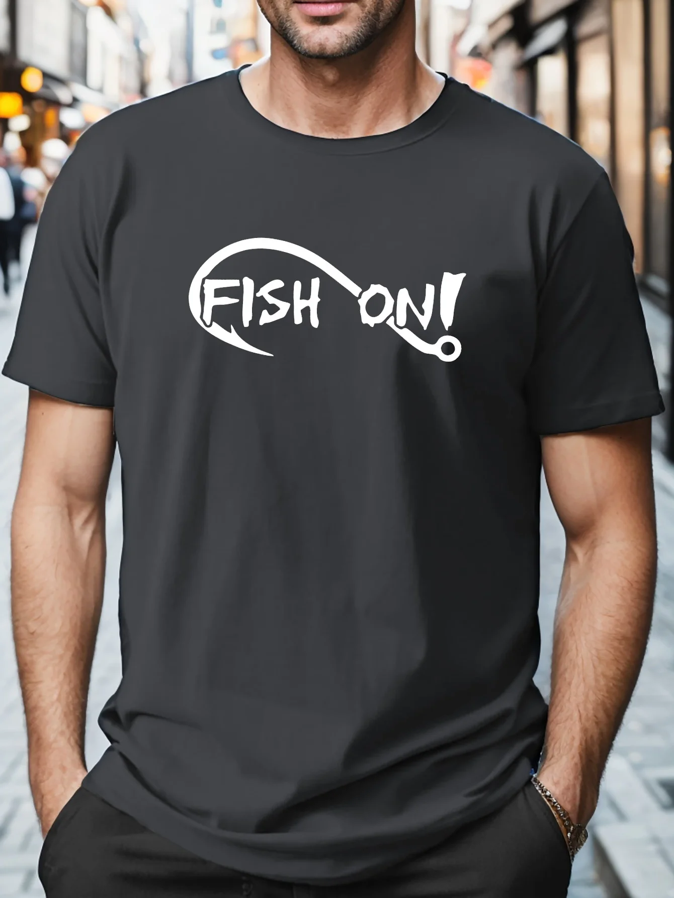 Men's Large Size T-shirt for Casual Sports  Summer Cool and Breathable T-shirt  New Trend T-shirt from Europe and America
