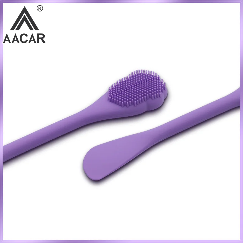 Brosse de nettoyage du visage en Silicone à Double tête, épurateur de masque Facial, applicateur pour femmes, brosse de maquillage du visage, soins de la peau