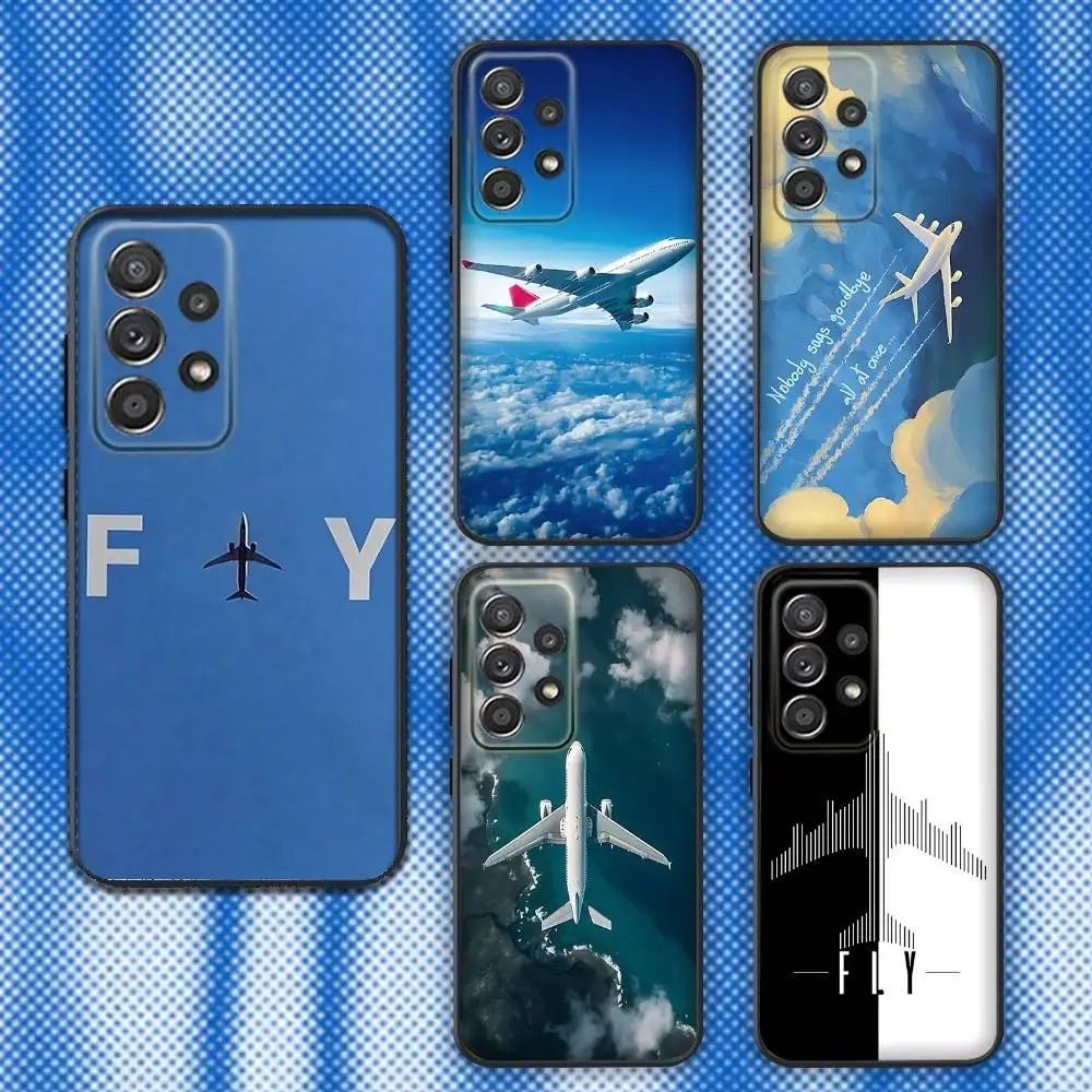

Airplane Plane Phone Case For Samsung S25,S24,S21,S22,S23,S30,Ultra,S20,Plus,Fe,Lite,Note,10,9,5G Black Cover