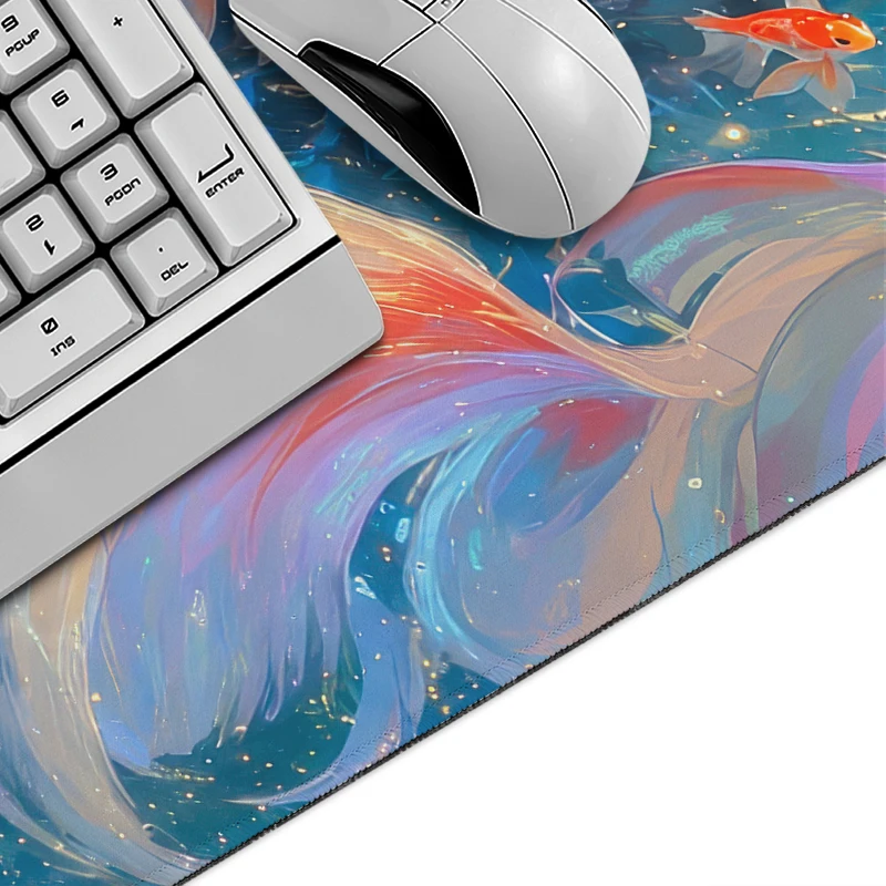 Mouse Pad Beautiful Koi Gamer printon demand Large Home Mousepad XXL keyboard pad Non-Slip Natural Rubber Carpet Gaming laptop