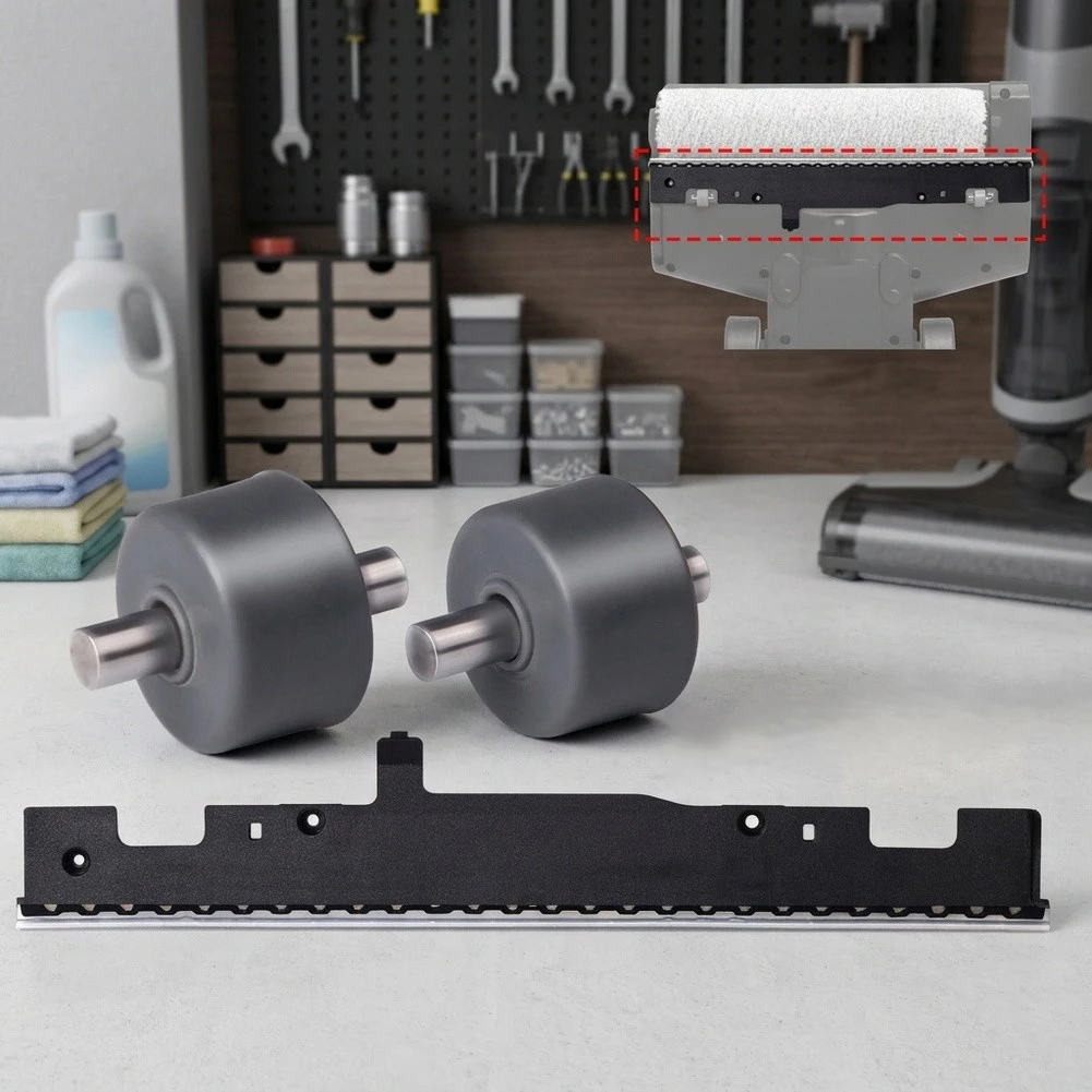 Floor Washer Squeegee Rubber Strip Kit For S5/S5 Pro I/Floor 5 Silicone Scraper Replacement Accessory With Vacuum Cleaner Wheels