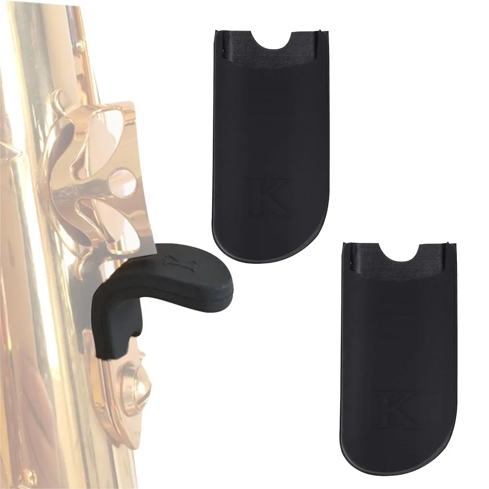 2pcs Silicone Saxophone Thumb Rest Black ​Finger Rest​ ​Finger Rest Cushion​ Thumb Cushion ​Saxophone Comfort Pad​