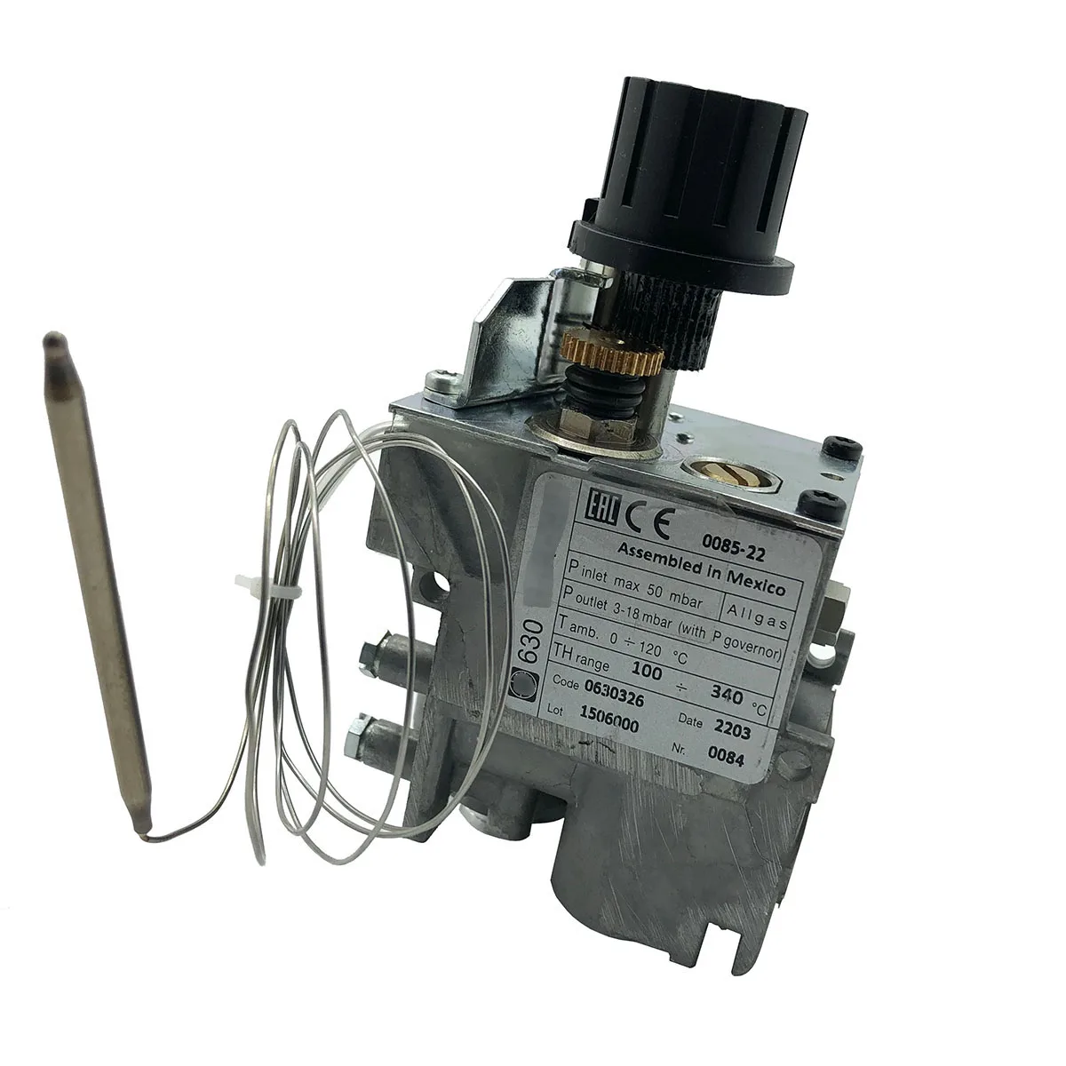 Piezas de repuesto para horno freidora 630 0630326 0085AP0012 Válvula de control termostática de 100 ~ 340 grados para reemplazo EUROSIT 630