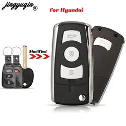 jingyuqin Zmodyfikowany dla Hyundai Sonata Limited 2011 YF Sonata 2010 FOB Flip Folding Remote Car Key Shell 3+1 Buttons Toy40 Blade