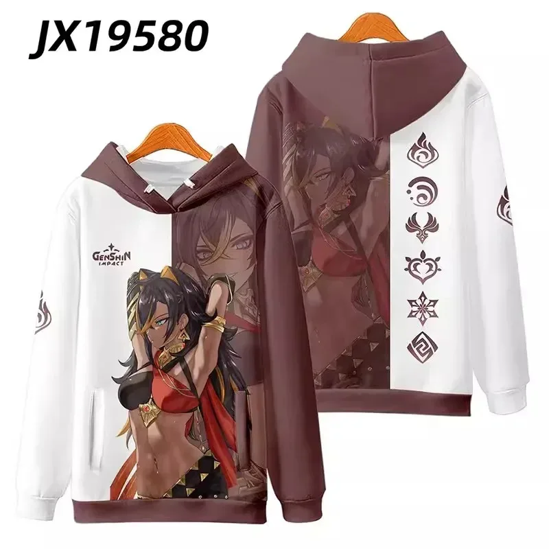 لعبة Genshin Impact Dehya هوديي Dehya أزياء تنكرية للجنسين ثلاثية الأبعاد مطبوعة على شكل جمجمة معطف أنيق لربيع الخريف