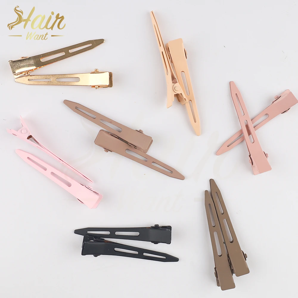 Hair Want Metal Matte Finish Hair Clip Duck Billed Hair Clips Styling Sectioning for Alligator Curl Clips Hairdressing Tools