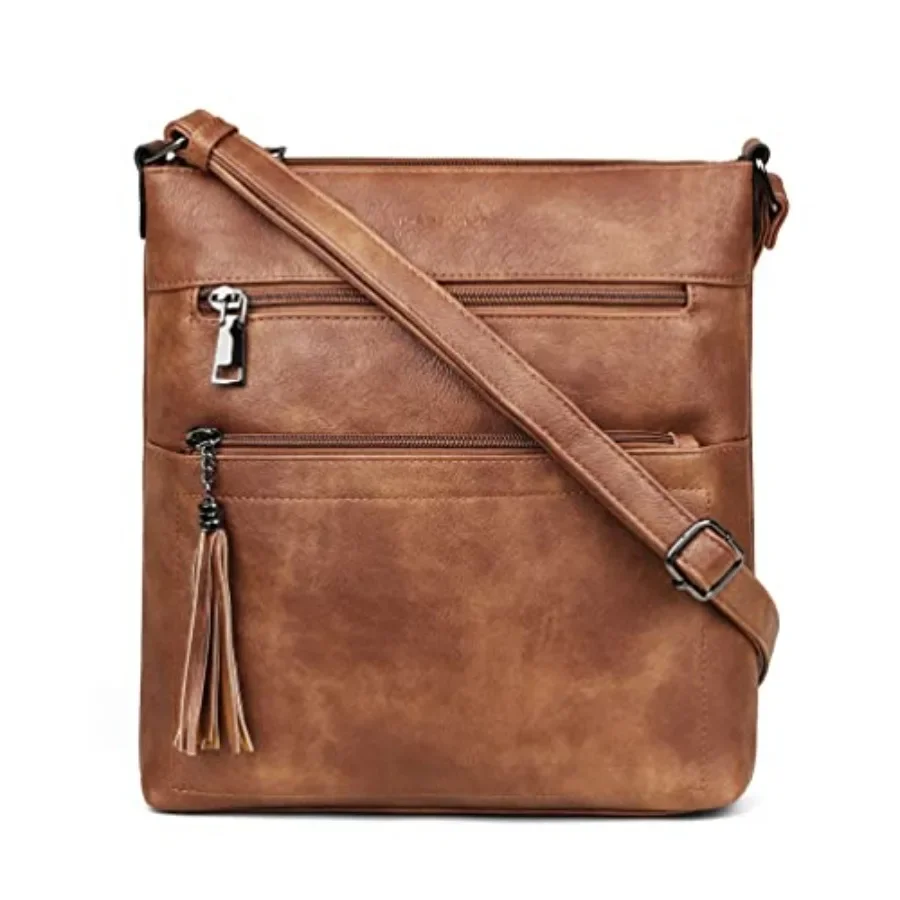 

MASINTOR Crossbody Purses for Women, Multi Pocket Casual Crossbody Bag, Adjustable Strap Shoulder Bag with Tassel