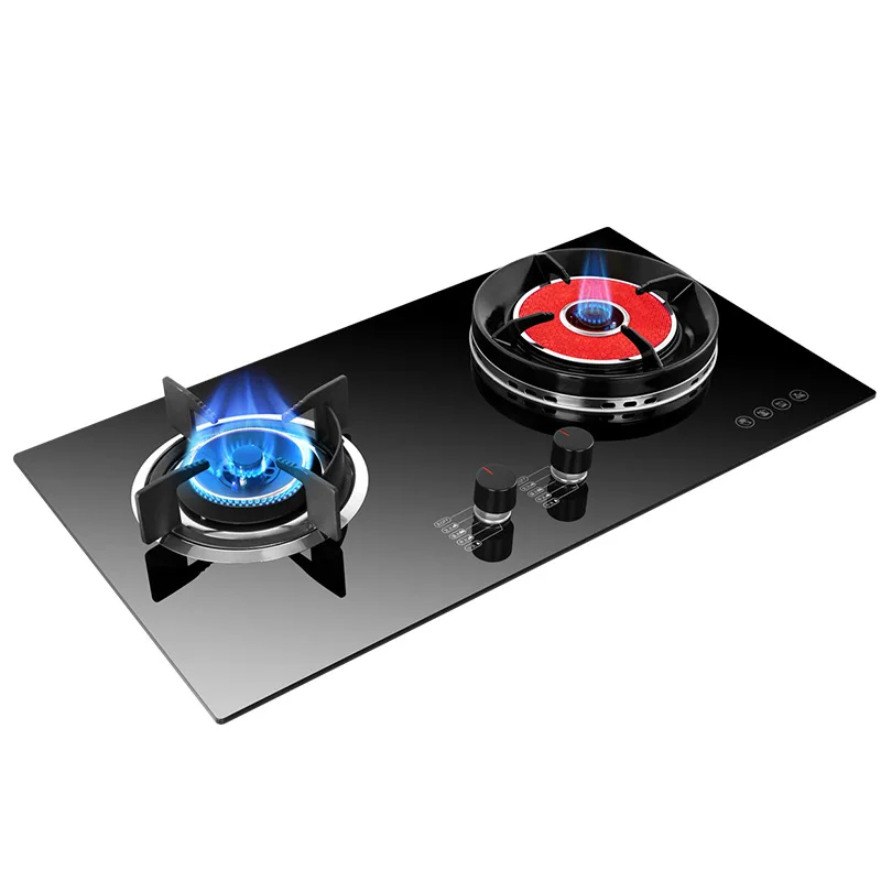 Small Kitchen Cooking Stove With Tempered Glass Cooktop