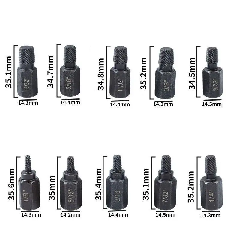 Heavy-Duty Screw Extractor Set for Removing Damaged Screws and Bolts Easy to Use Kit for Home and Workshop