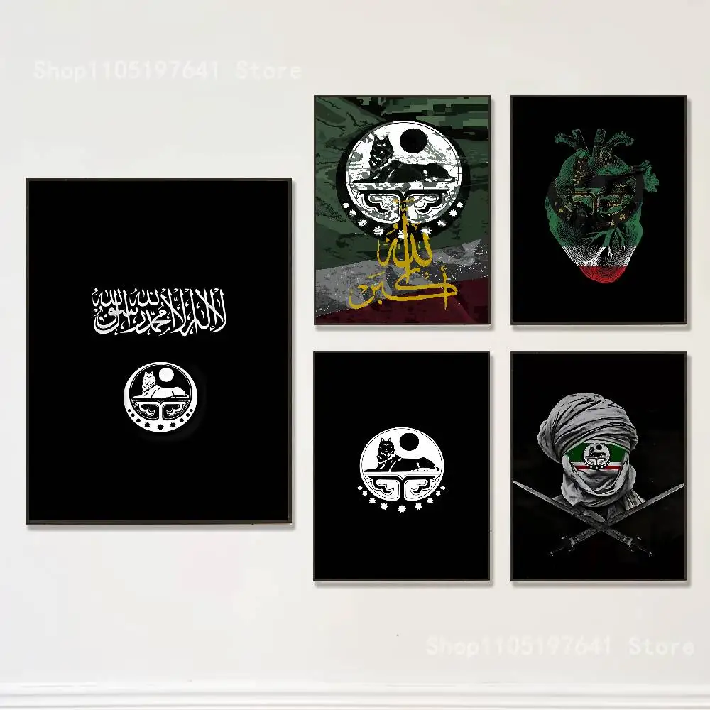 

Chechnya Flag Poster Prints Wall Art Picture Painting Gift Living Room Restaurant Bar Large Dec Sticker