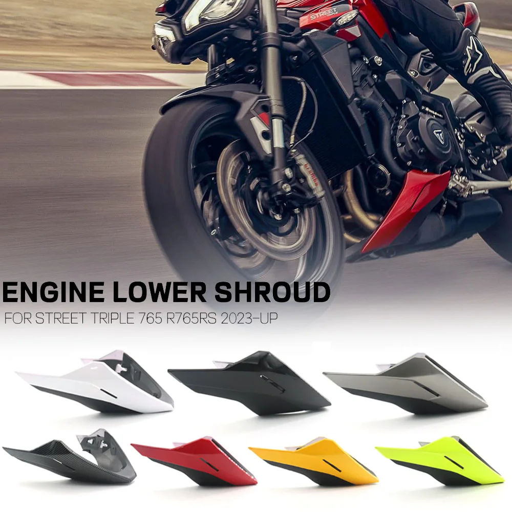 New For Street Triple 765 RS R 765RS 765R 2023 2024 Motorcycle Engine Lower Spoiler Body Fairing Protector Guard Chassis Shield