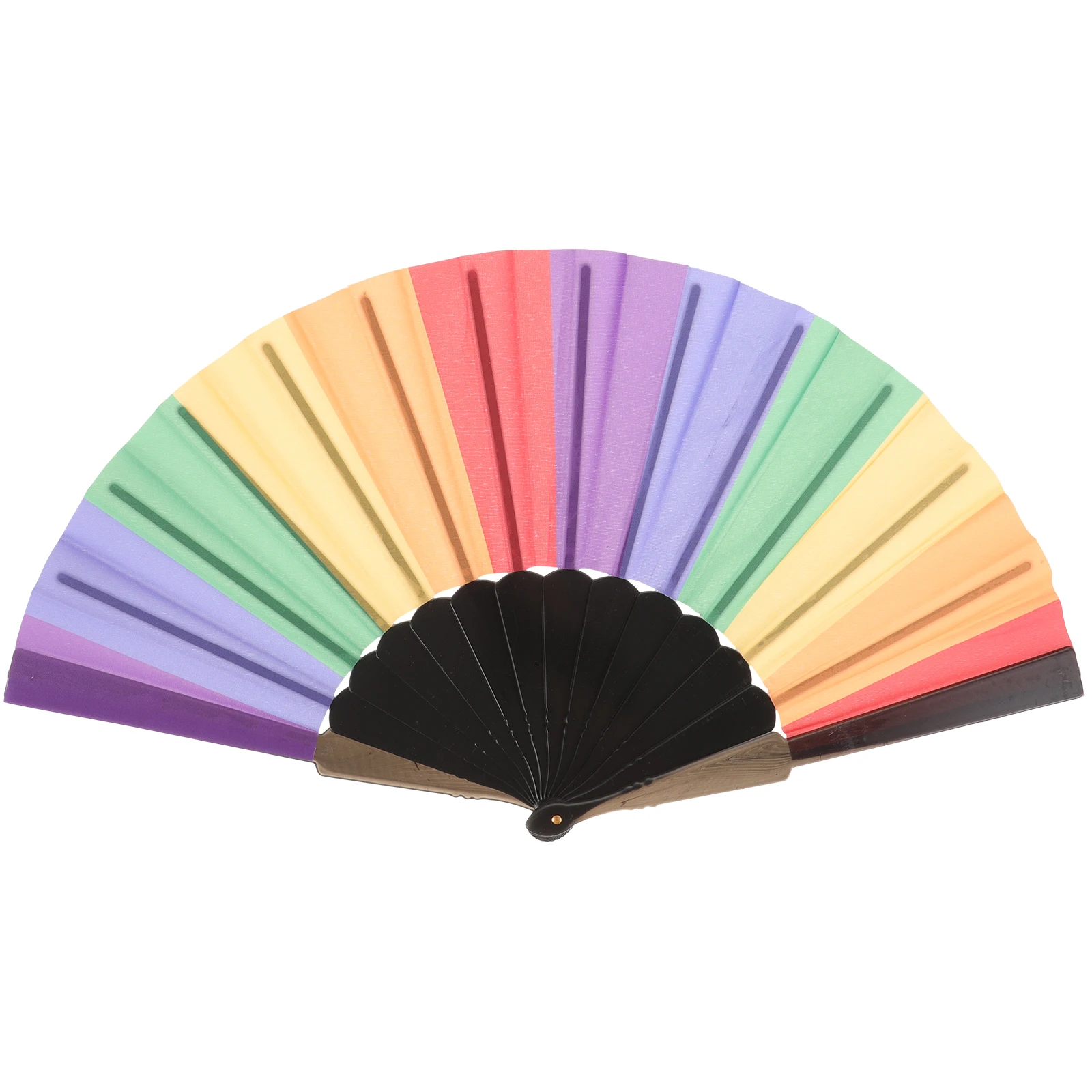 

Rainbow Accessories Decorative Handheld Creative Folding Fans for Dance Foldable Dancing Photo Props Rave