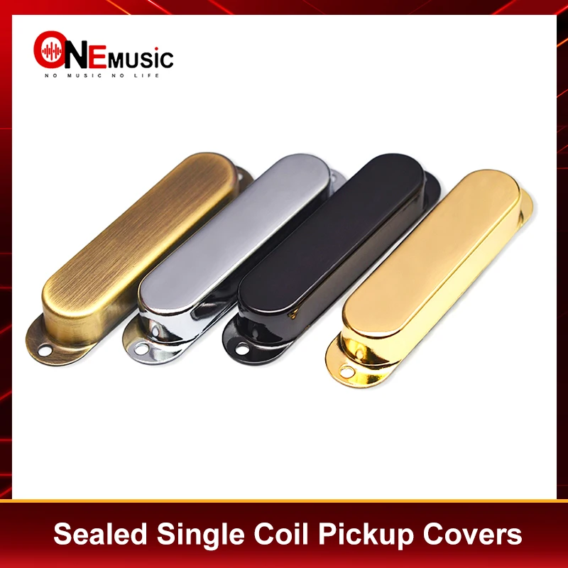 2Pcs Brass Single Coil Pickup Cover Sealed Pickup Cover ST Pickup Cover Brass Multi Colour