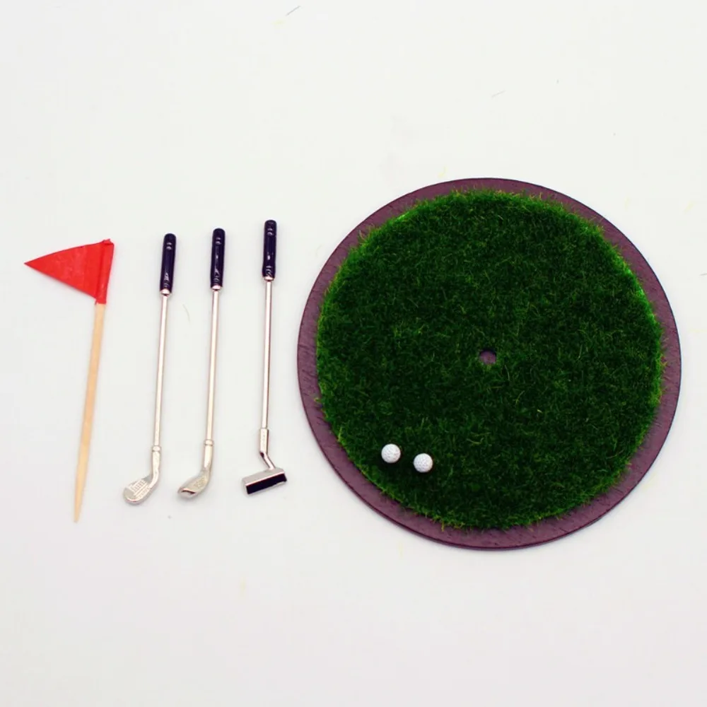 7 pezzi in miniatura simulato mazza da golf set casa decorativa puntelli mazza da golf modello scena modello scena di vita giocattolo casa delle bambole