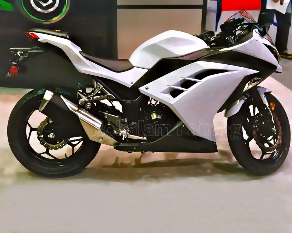 Ninja 300 For Kawasaki Ninja 300R EX300 2013 2014 2015 2016 EX 300 ABS White Black Fairing Kits (Injection Molding)