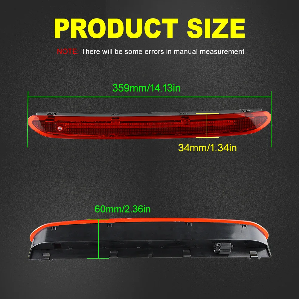 

1×for Volkswagen Golf PLUS Polo Hatchback 6R Golf 6 Golf 7 MK5/6/7 LED High Mount 3rd Brake Light Rear Lamp Warning Taillight