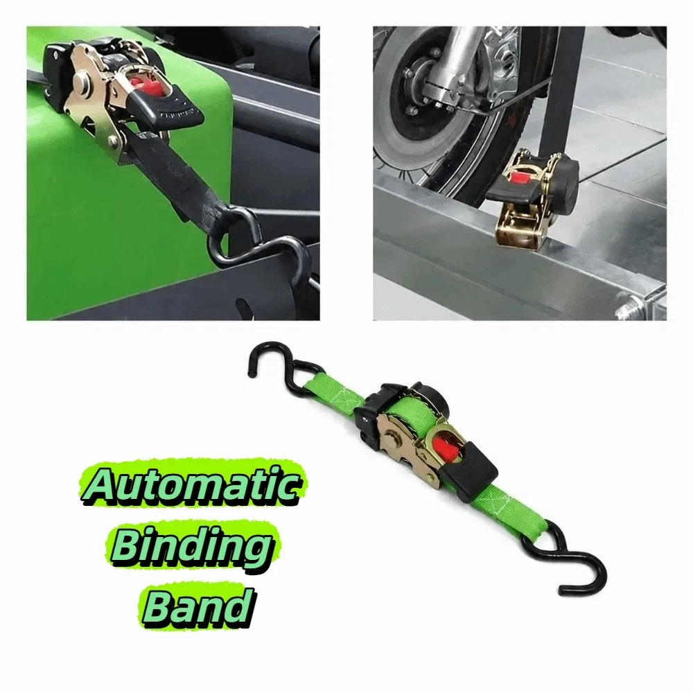 Sturdy Webbing Retractable Ratchet Tie Down Straps Automatic Retraction Design Quick Winding Self Retracting Straps Neat Storage