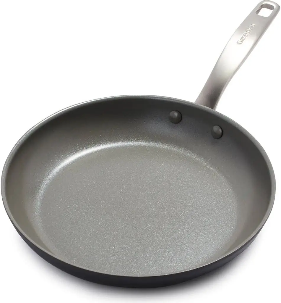 

Hard Anodized Healthy Ceramic Nonstick 10" Frying Pan Skillet, PFAS-Free, Dishwasher Safe, Oven Safe 600°F