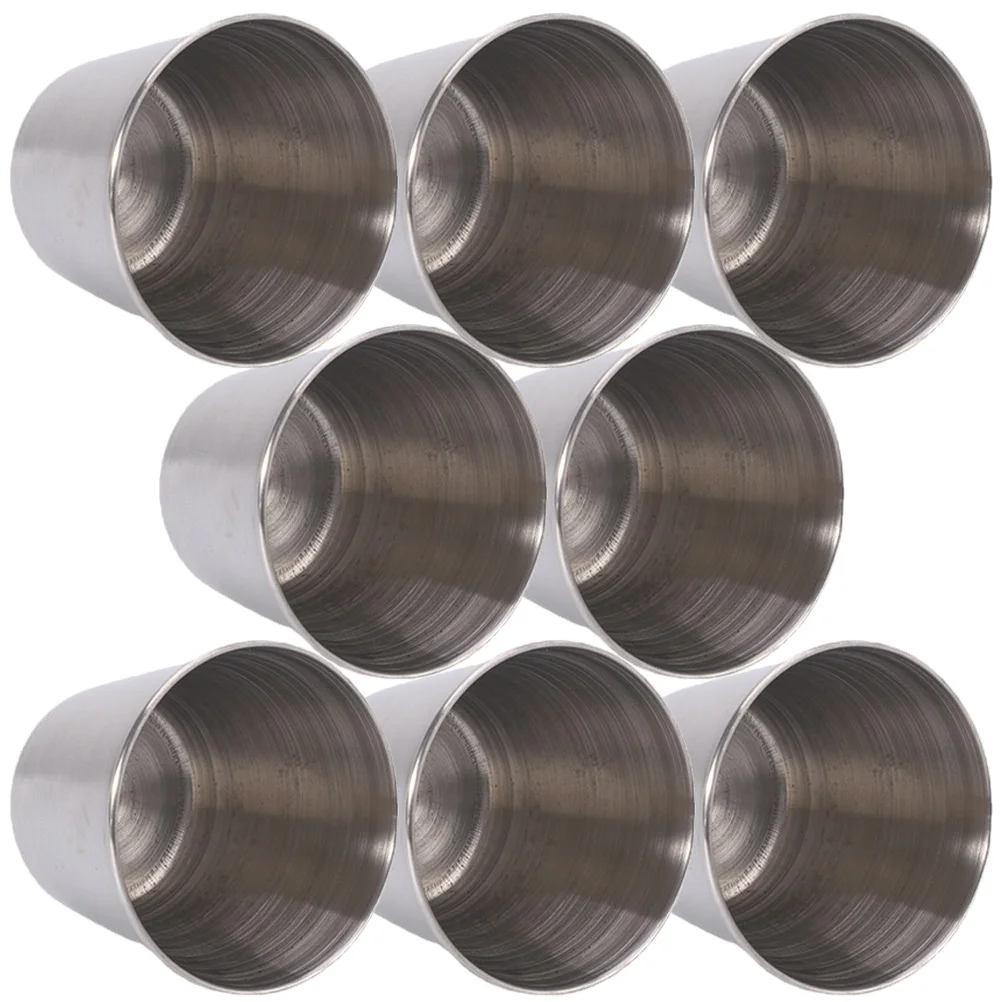 

8Pcs Stainless Steel Wine Cup Premium Portable Tumbler for Camping Hiking Travel Outdoor Drinkware Set Accessory
