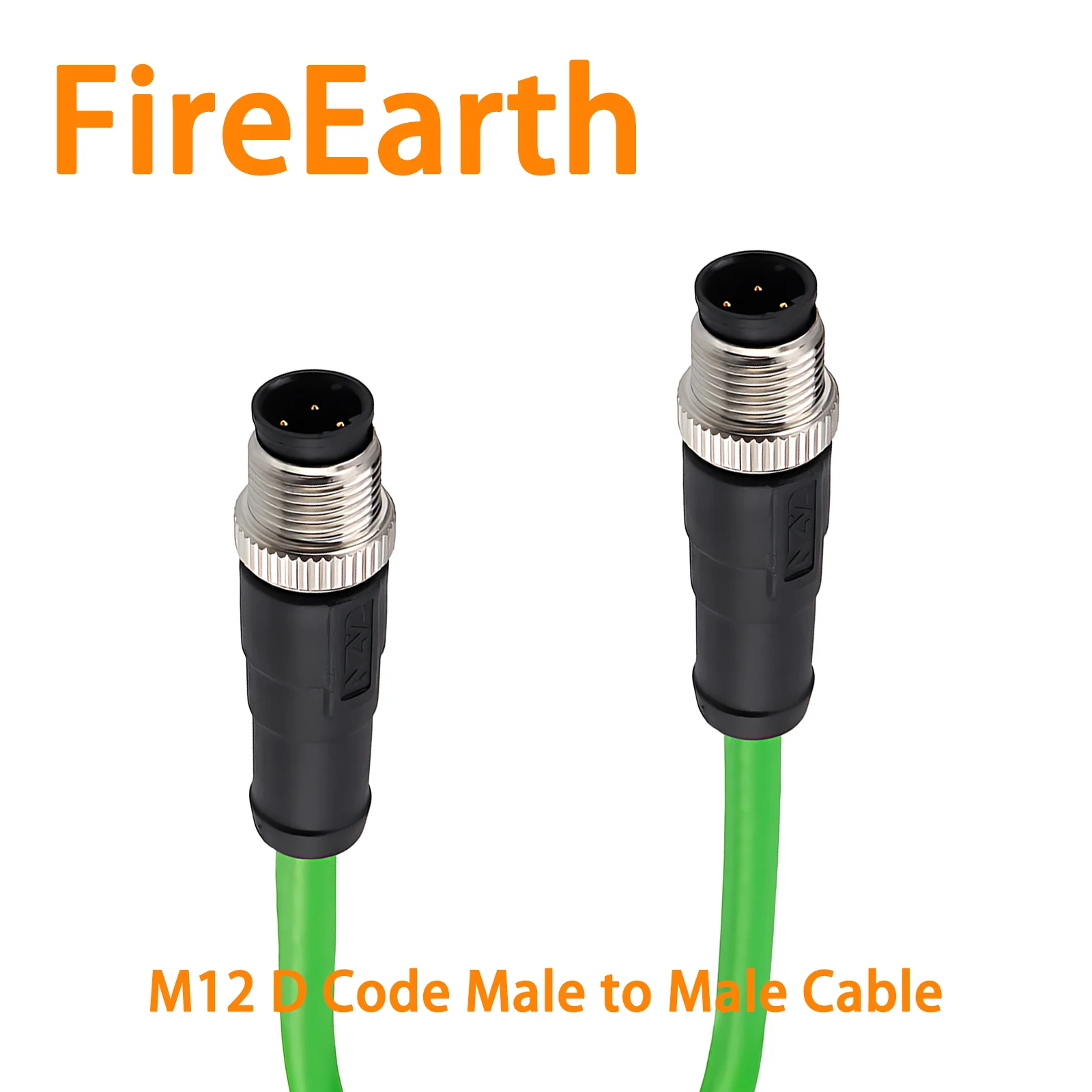 

Высококачественный промышленный разъем Ethernet M12 к M12, D-код, 4-контактный удлинительный кабель «папа-папа», прямой штекер, 1 м