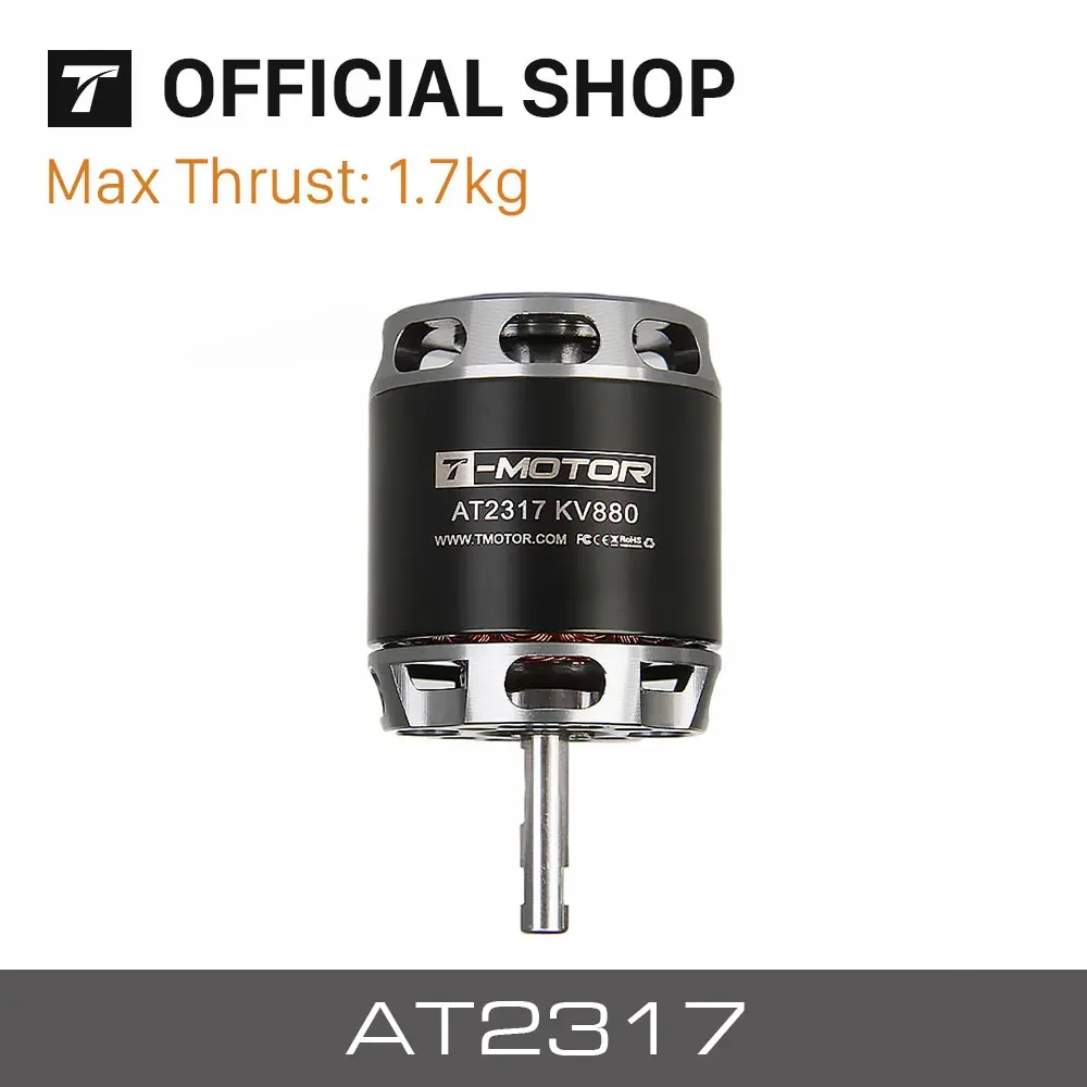 

T-MOTOR AT2317 Long Shaft KV880 1400KV KV1250 brushless motor for Hybrid Vertical Take-off Landing UAV