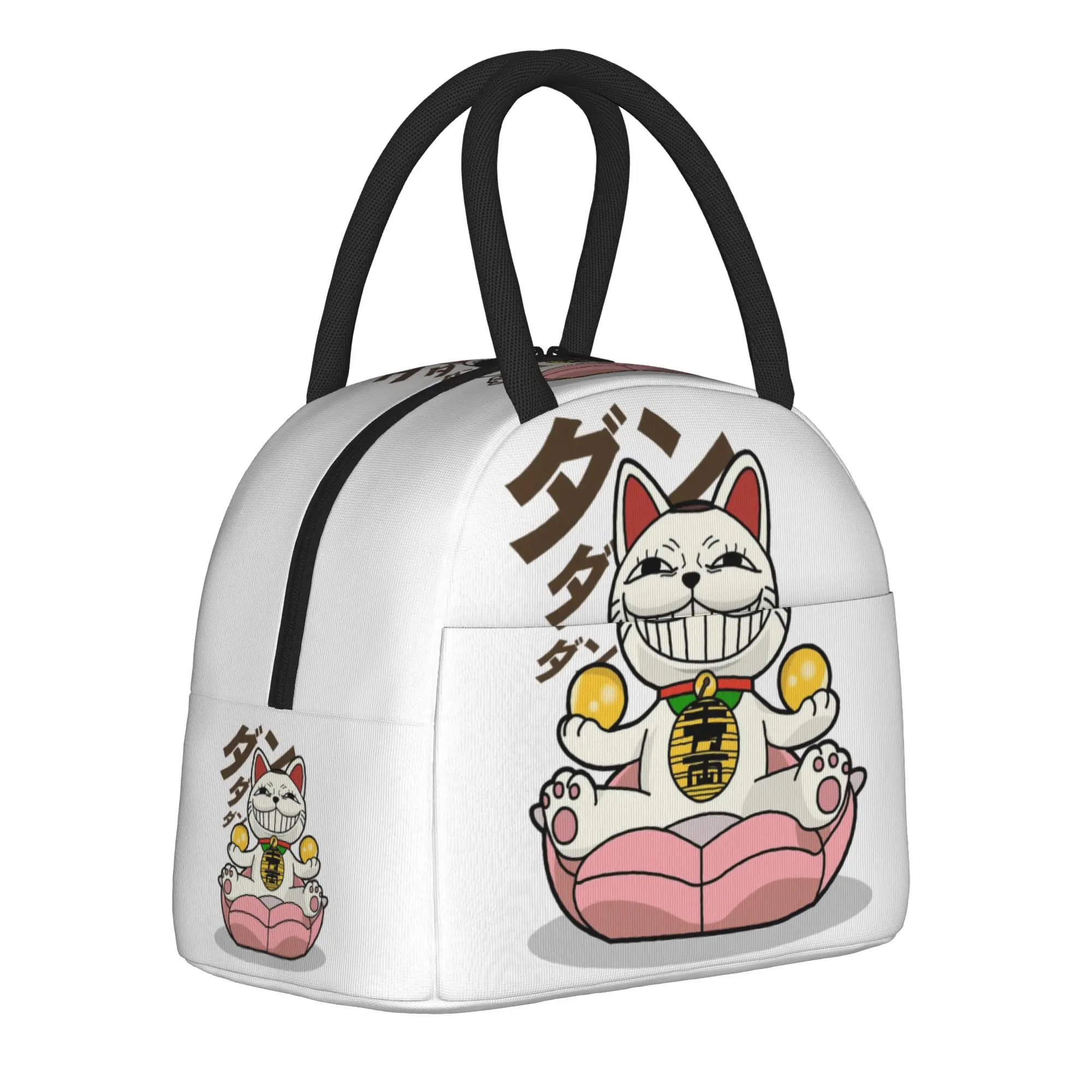 Anime Dandadan Turbo Granny Cat  Insulated Lunch Bag Thermal Bag Lunch Container  Large Tote Lunch Box Girl Boy Work  Outdoor