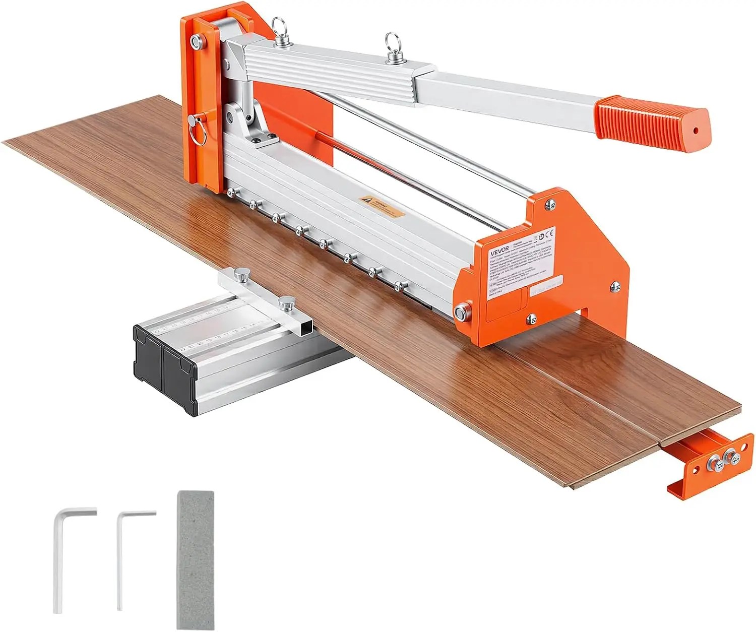 12 inch Vinyl Floor Cutter, 12mm Thick Laminate Flooring Cutter with Upgraded Labor-Saving Aluminum-Alloy Lever, Telescoping Sup