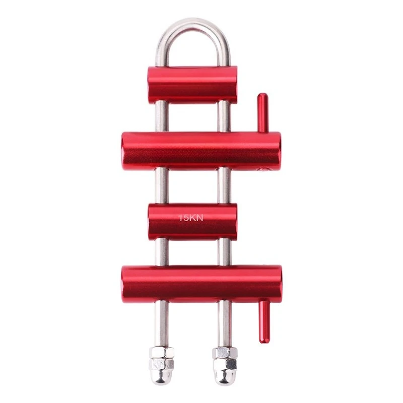Outdoor multifunctional long-distance descent protector, manual friction type single rope and double rope push-pull slow descent