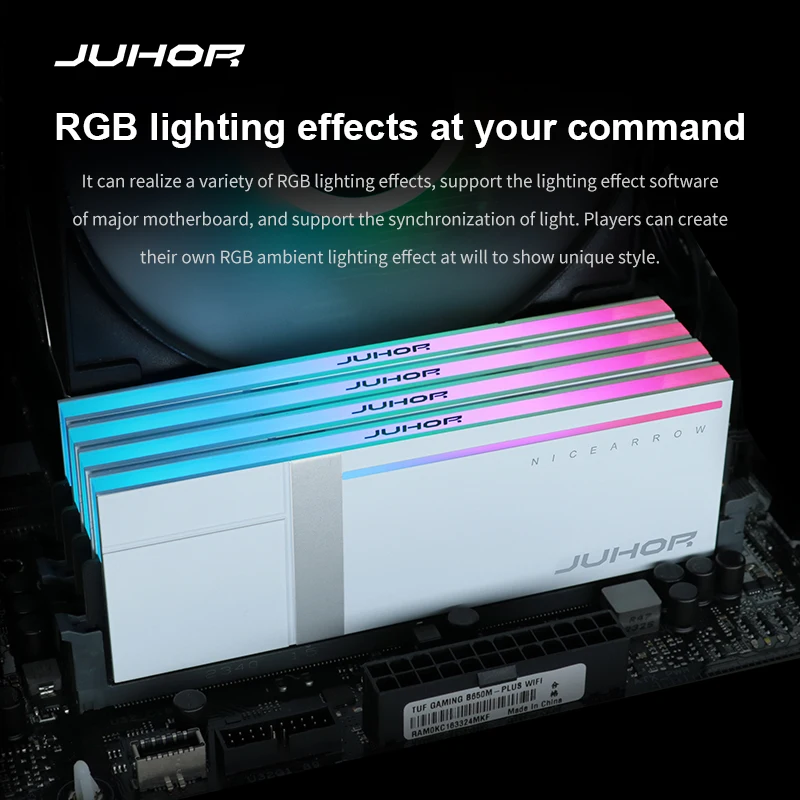 Memoria RAM JUHOR RGB DDR5 16GB DDR5 32GB (16GBX2) 6000MHz 7200MHz