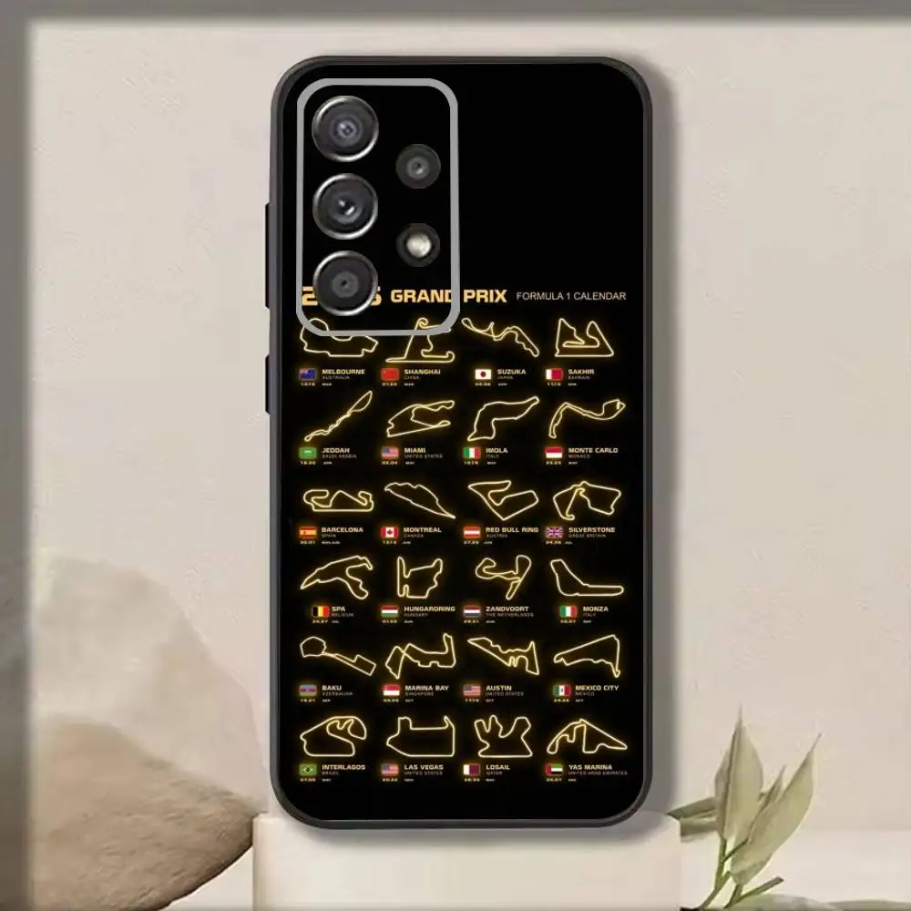 M-Minimalist F-F1 Circuit  Phone Case For Samsung S25,S24,S21,S22,S23,S30,Ultra,S20,Plus,Fe,Note,10,9,5G Black Cover view 2