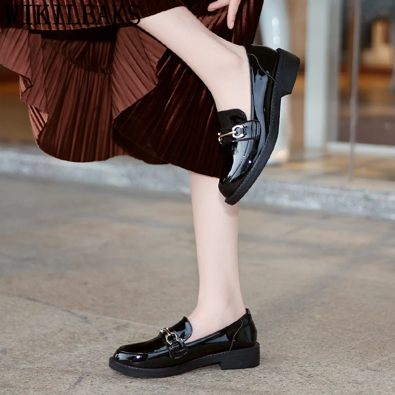 Oxford Shoes For Women Loafers Women Black Shoes For Women Female+shoes Fashion Zapatos Casuales De Mujer Bayan Ayakkabi Scarpe image 4