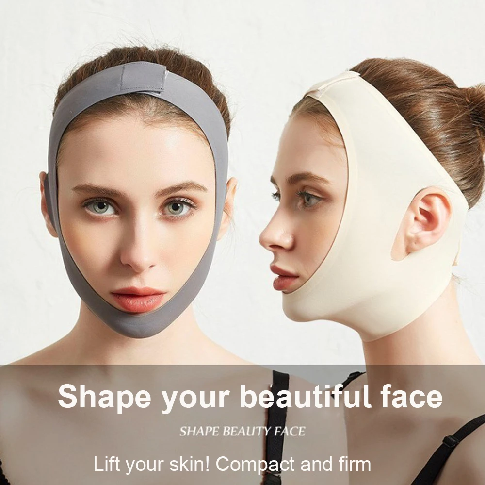 Reusable Face Slimming BANDAGE V Line Face Shaper ผู้หญิง Chin Cheek Lift UP เข็มขัดนวดหน้าสายคล้อง Face Skin Care เครื่องมือความงาม