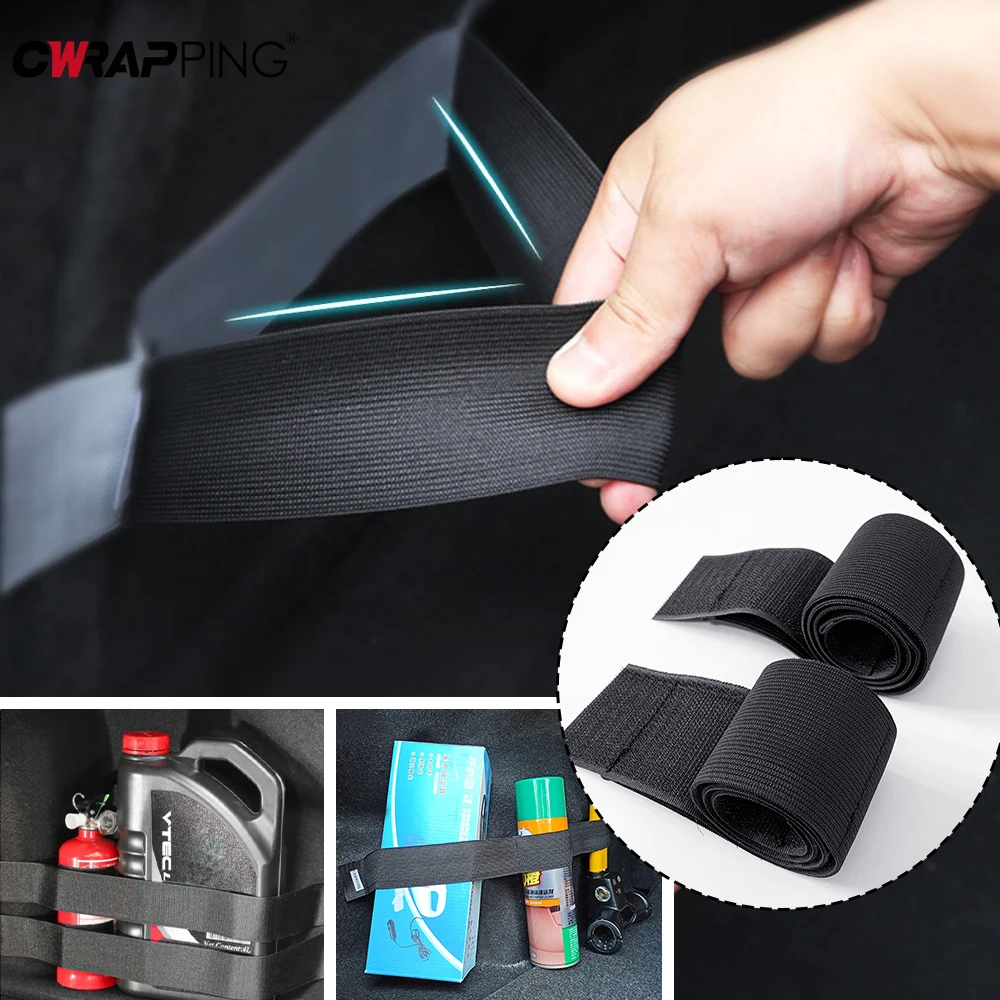 Car Trunk Organizer Black Magic Tapes Car Accessries Fixing Belt Storage Bag Tapes Fixed for Auto Interior Storage Organization