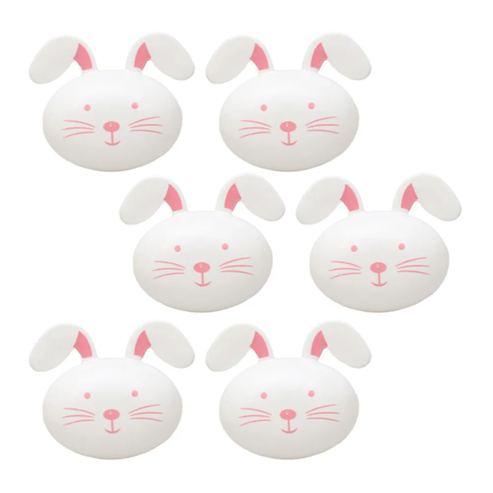 6Pcs Reusable Plastic Easter Eggs Bunny Shape Openable Fillable Empty Easter Party Decoration Festive Home Desk Ornament