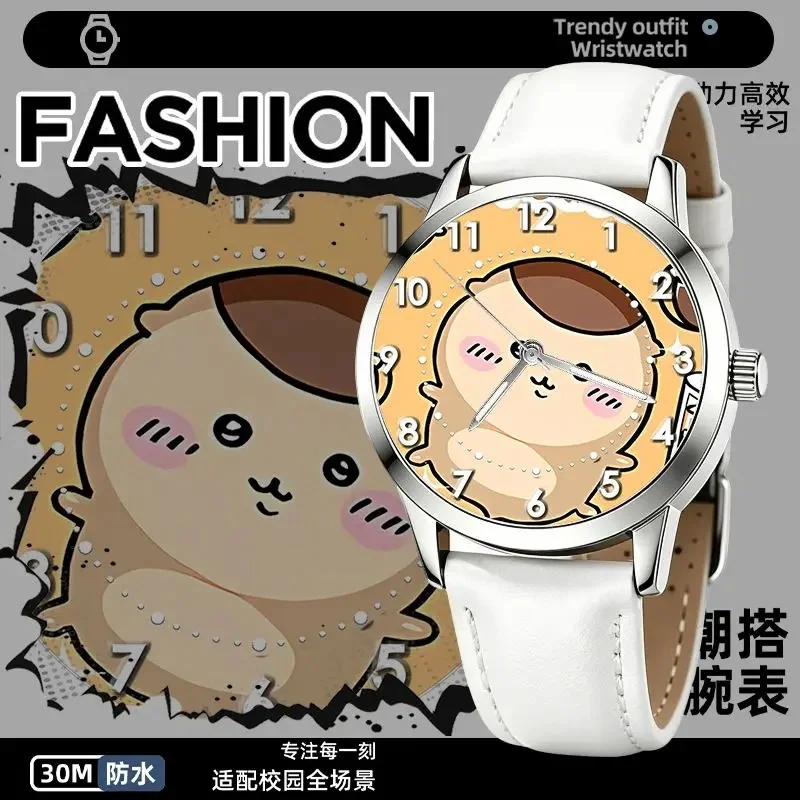 Chiikawa Cartoon Student Watch Multiple Styles Silent No Tick Movement Waterproof Daily Wear Analog Quartz Wristwatch For Fans